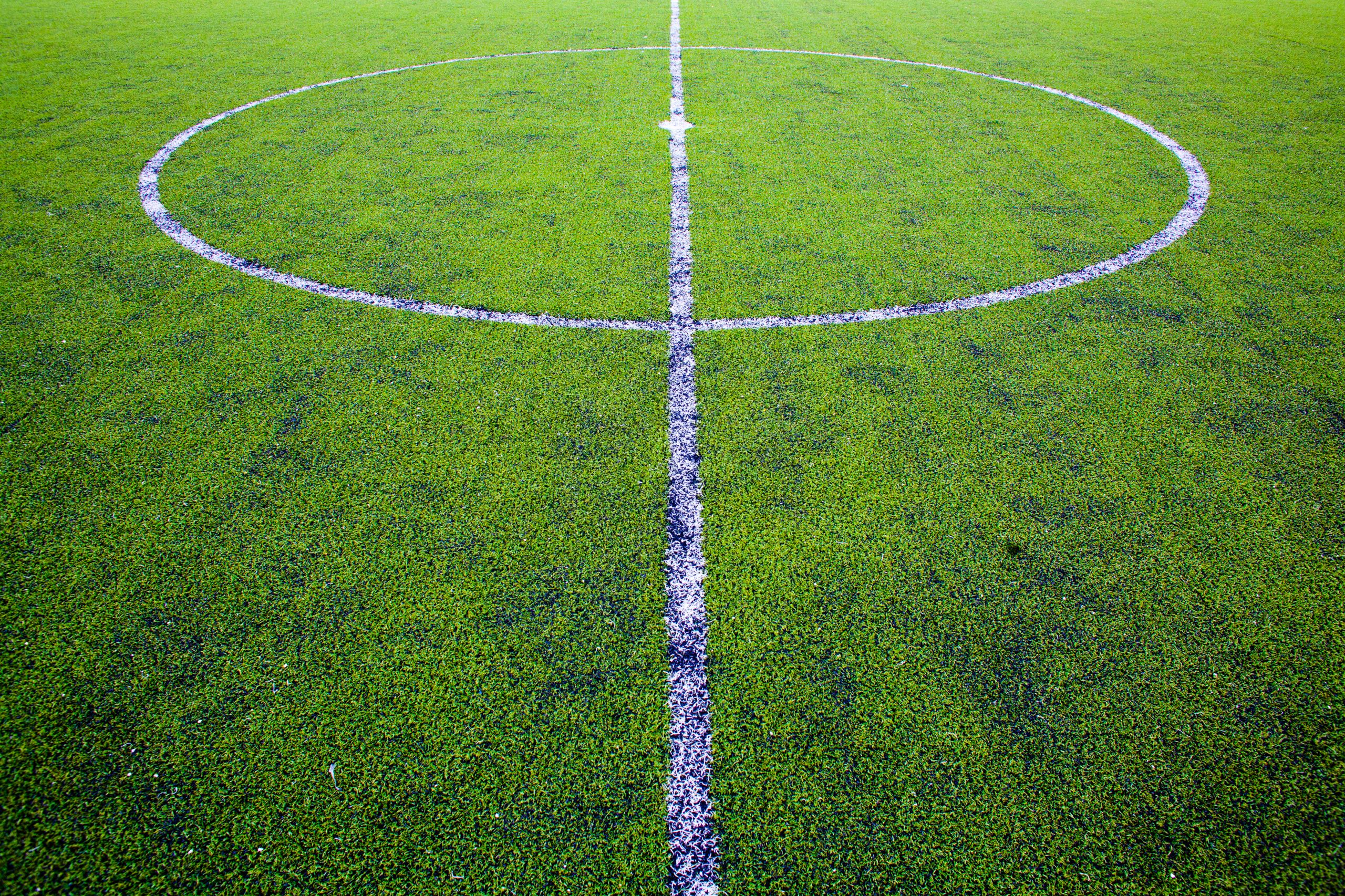 Healthy grass athletic field 